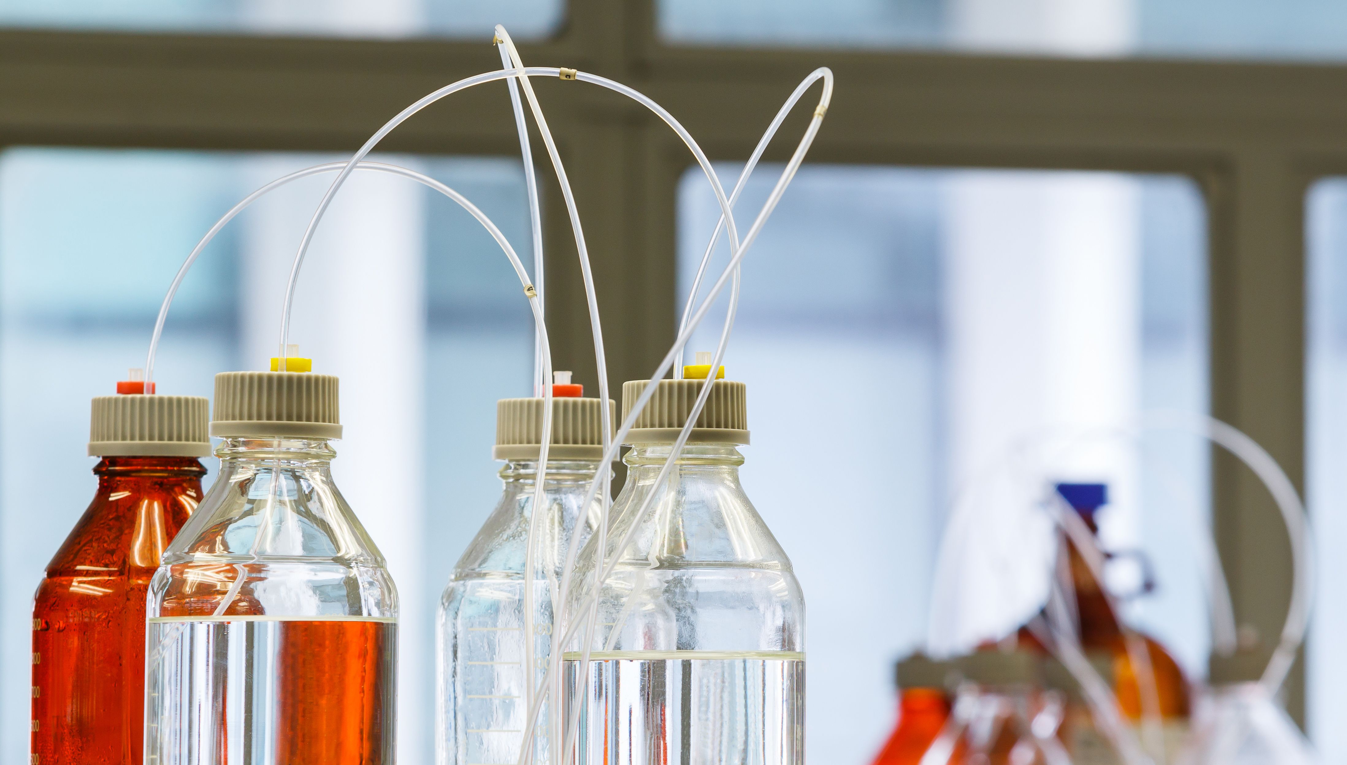 Glass bottle with plastic hose | Image Credit: © smuay - stock.adobe.com