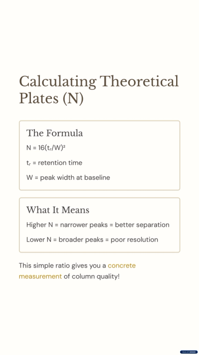 Theoretical Plates in Chromatography Explained: How to Measure Column Efficiency for Sharper Peaks