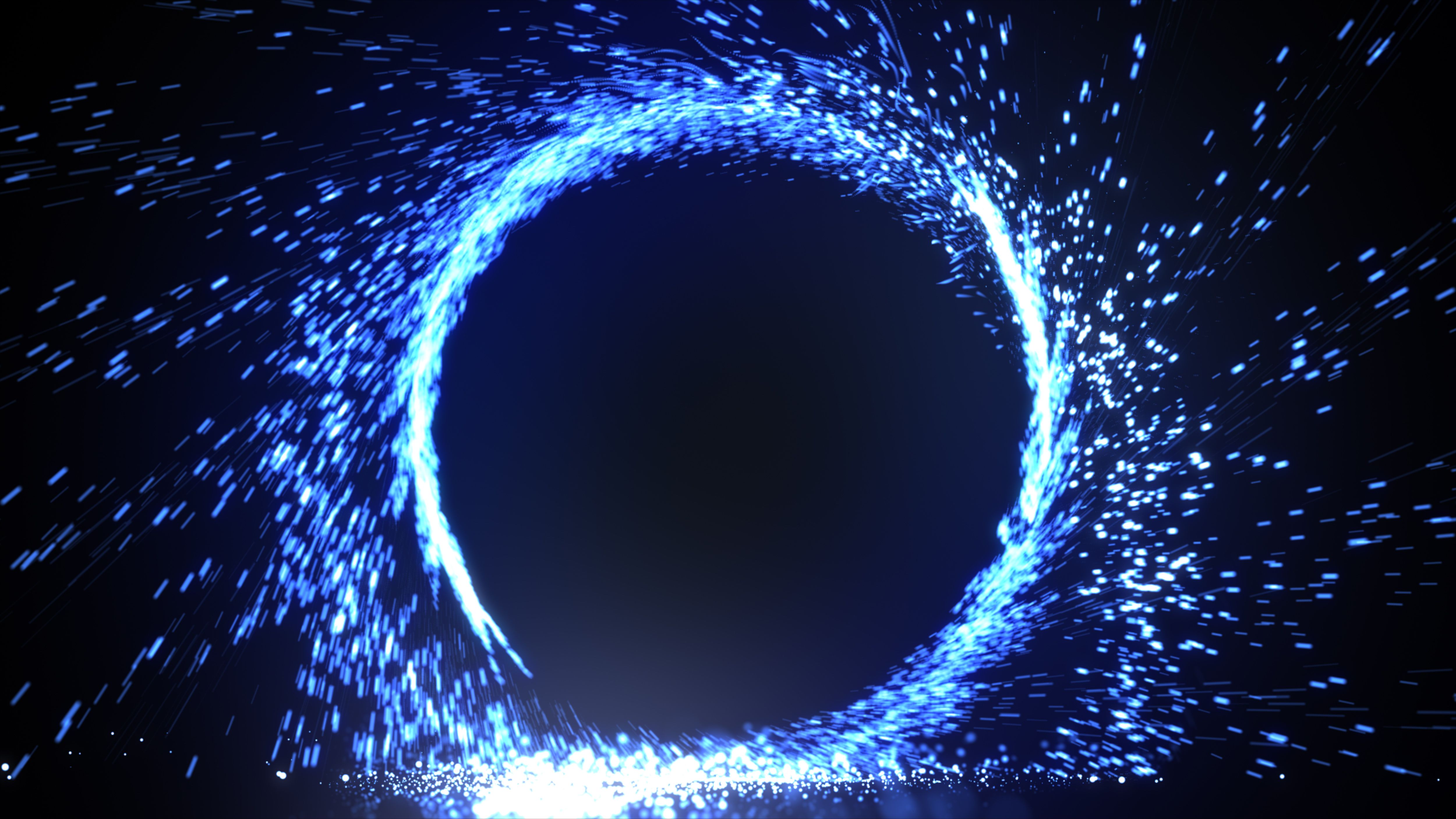 black background with blue light