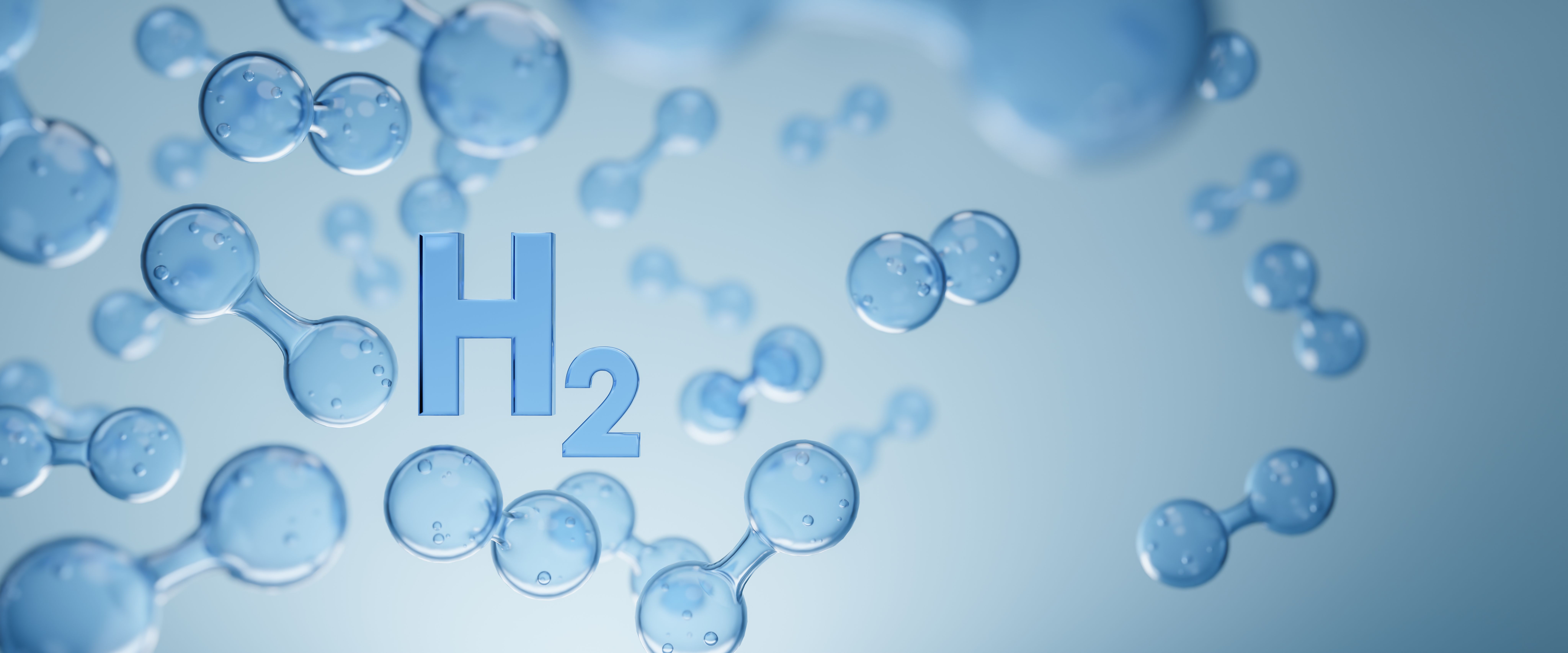 Sustaining of hydrogen gas(H2).New Green Energy Water Fuel Cell Future Hydrogen for sustainability environment,energy balance,sustainable energy.H2 molecule in the bubbles in the liquid.3D rendering | Image Credit: © Yingyaipumi - stock.adobe.com