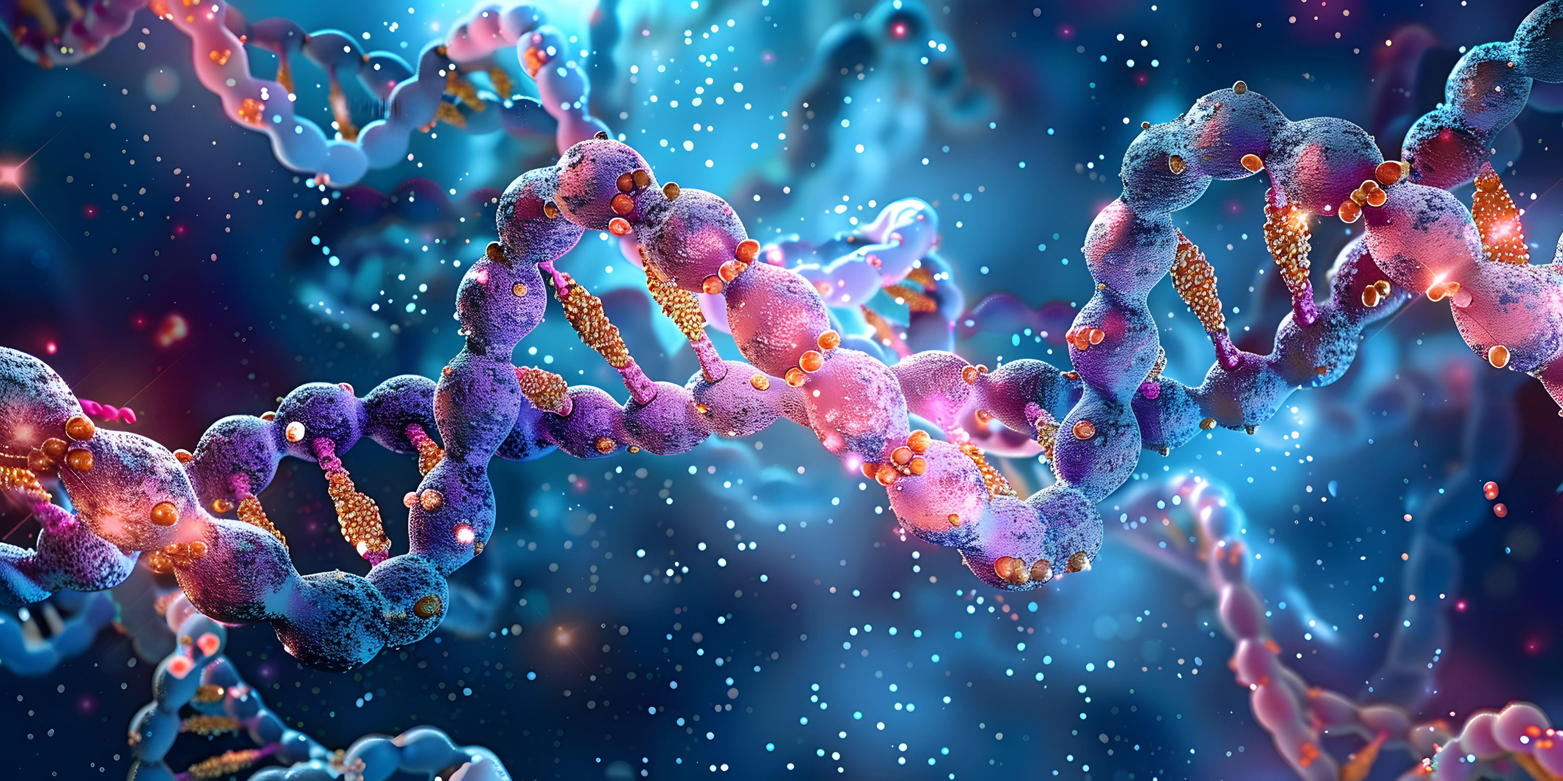 Microscopic illustration of DNA double helix structure, highlighting gene silencing techniques with RNA interference, CRISPR-Cas9, and antisense oligonucleotides, for genetic research applications: © john - stock.adobe.com