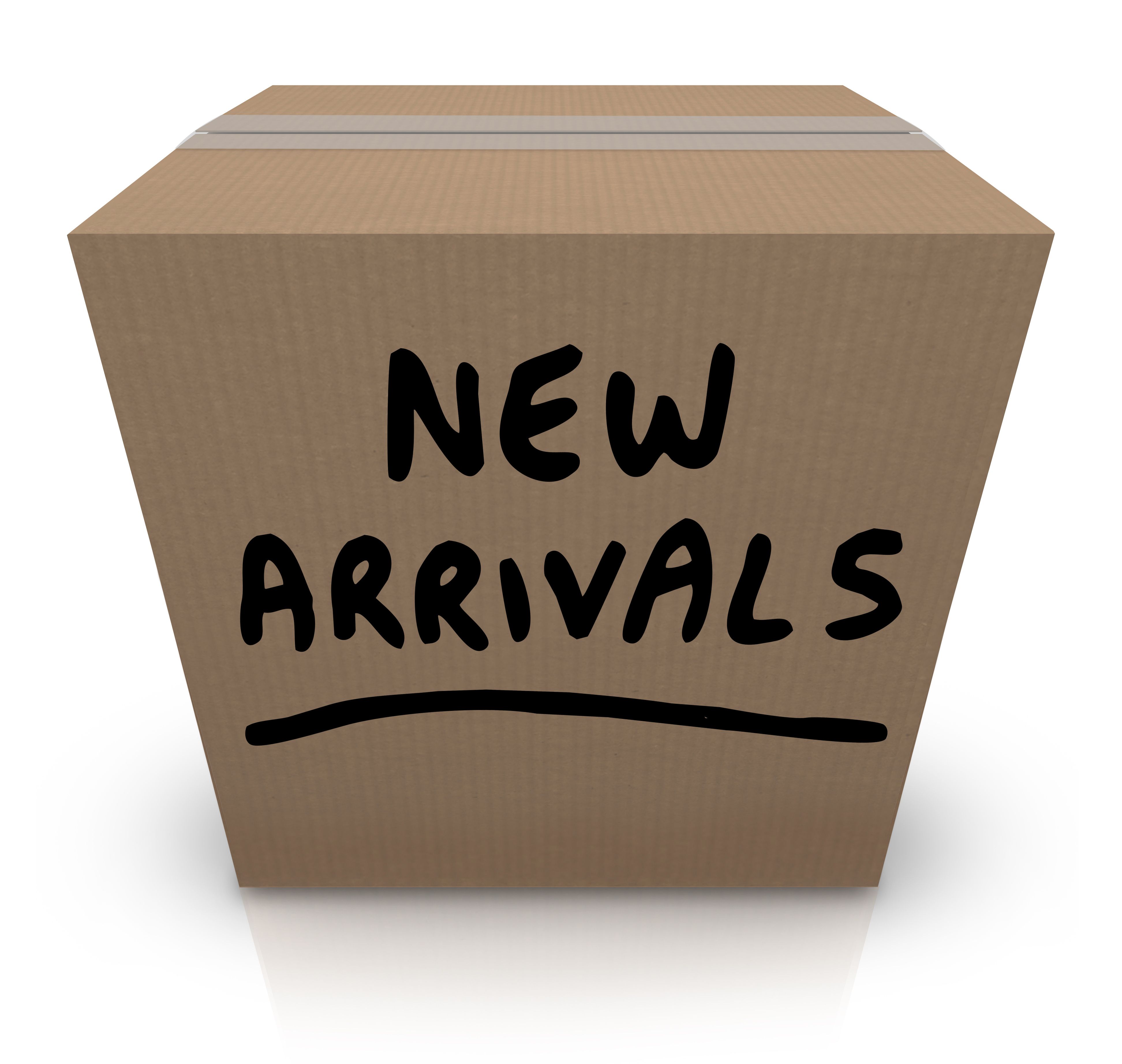 cardboard box indicating new product arrival