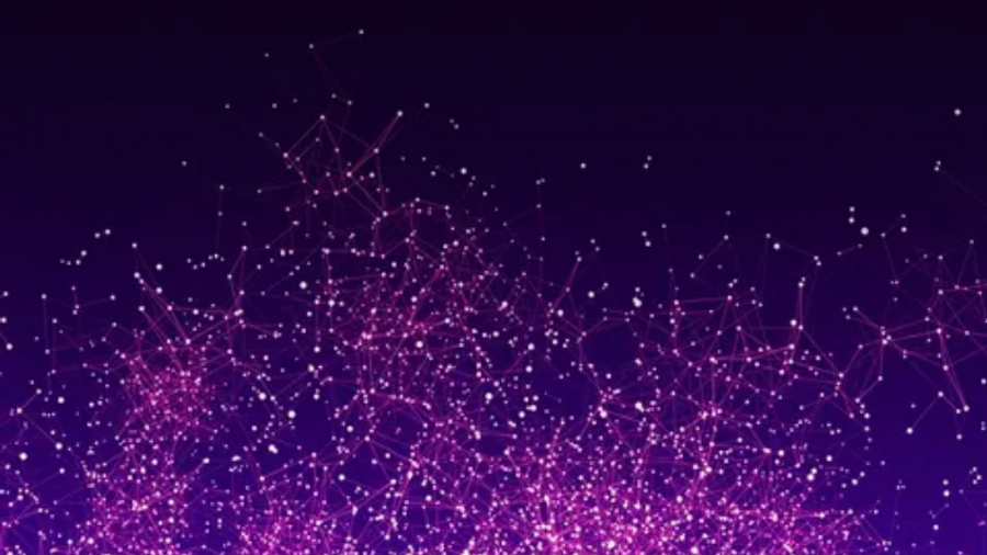purple dots against a pinkish background