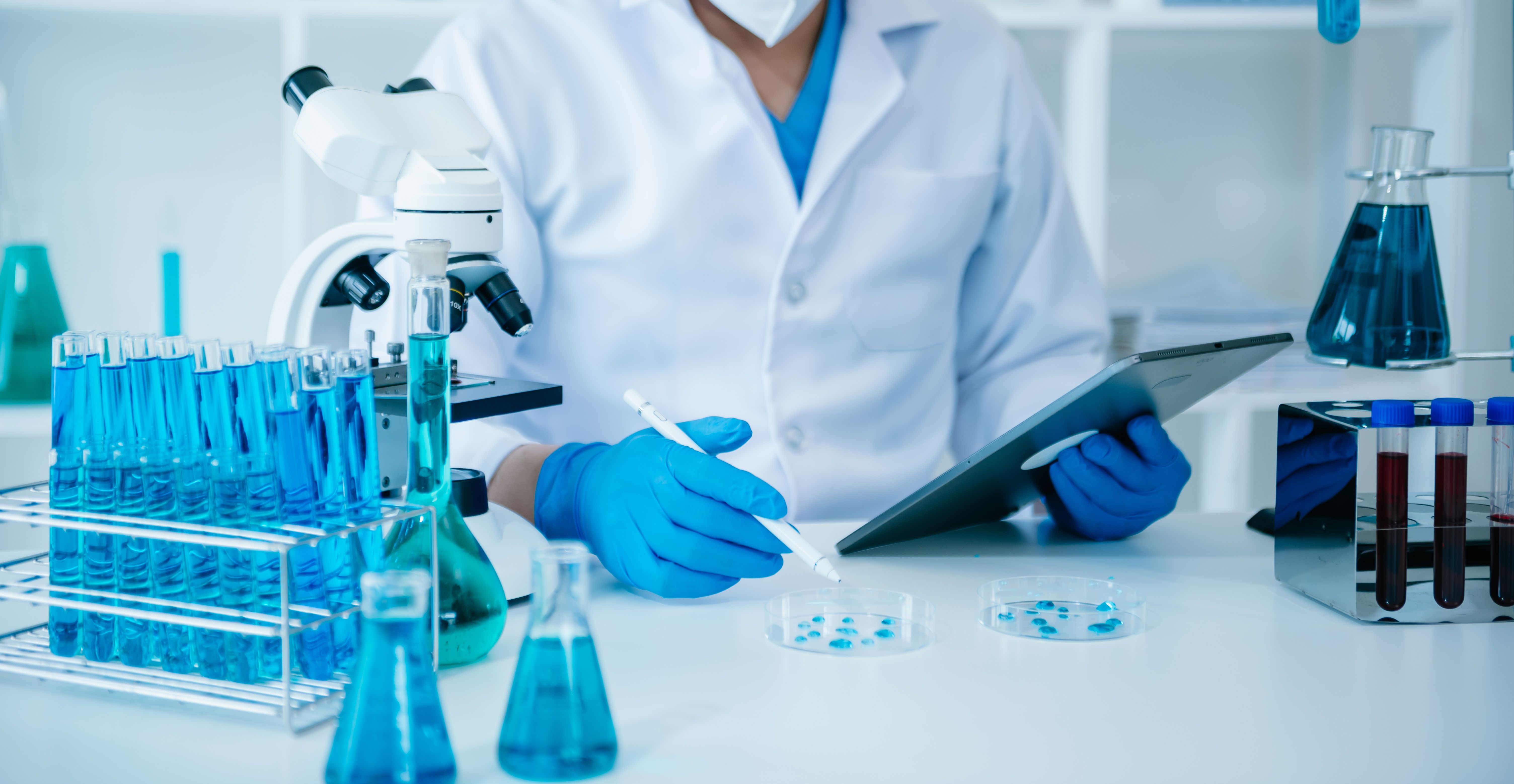 Test tubes in clinic, pharmacy and medical research laboratory and chemical substances. | Image Credit: © laddawan - stock.adobel.com