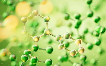 Transparent green molecules background, 3d rendering. | Image Credit: © Vink Fan - stock.adobe.com
