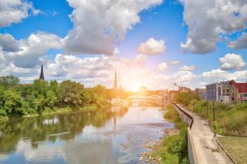 Historic city center of Cambridge, Waterloo, Canada | Image Credit: © eskystudio - stock.adobe.com.