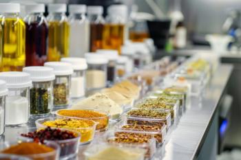 food ingredient testing, a selection of food samples displayed on lab benches, highlighting the variety of ingredients for testing and assessment Generated with AIBy Aliaksandra  -stock adobe.com