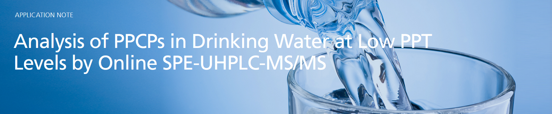 Analysis of PPCPs in Drinking Water