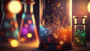 Abstract scientific beakers and bunson burners. Bubbling concoctions and chemical reactions. Colorful vials of liquid. | Image Credit: © Fox Ave Designs - stock.adobe.com
