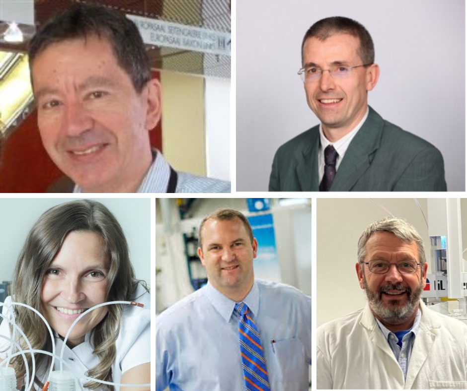 Clockwise from top left: David McCalley, Fabrice Gritti, John Langley, Kevin Schug, and Lucie Nováková | Image Credit: © ChromSoc