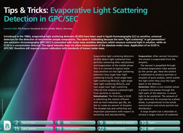 Salg Klimaanlæg Gå igennem Tips & Tricks: Evaporative Light Scattering Detection in GPC/SEC