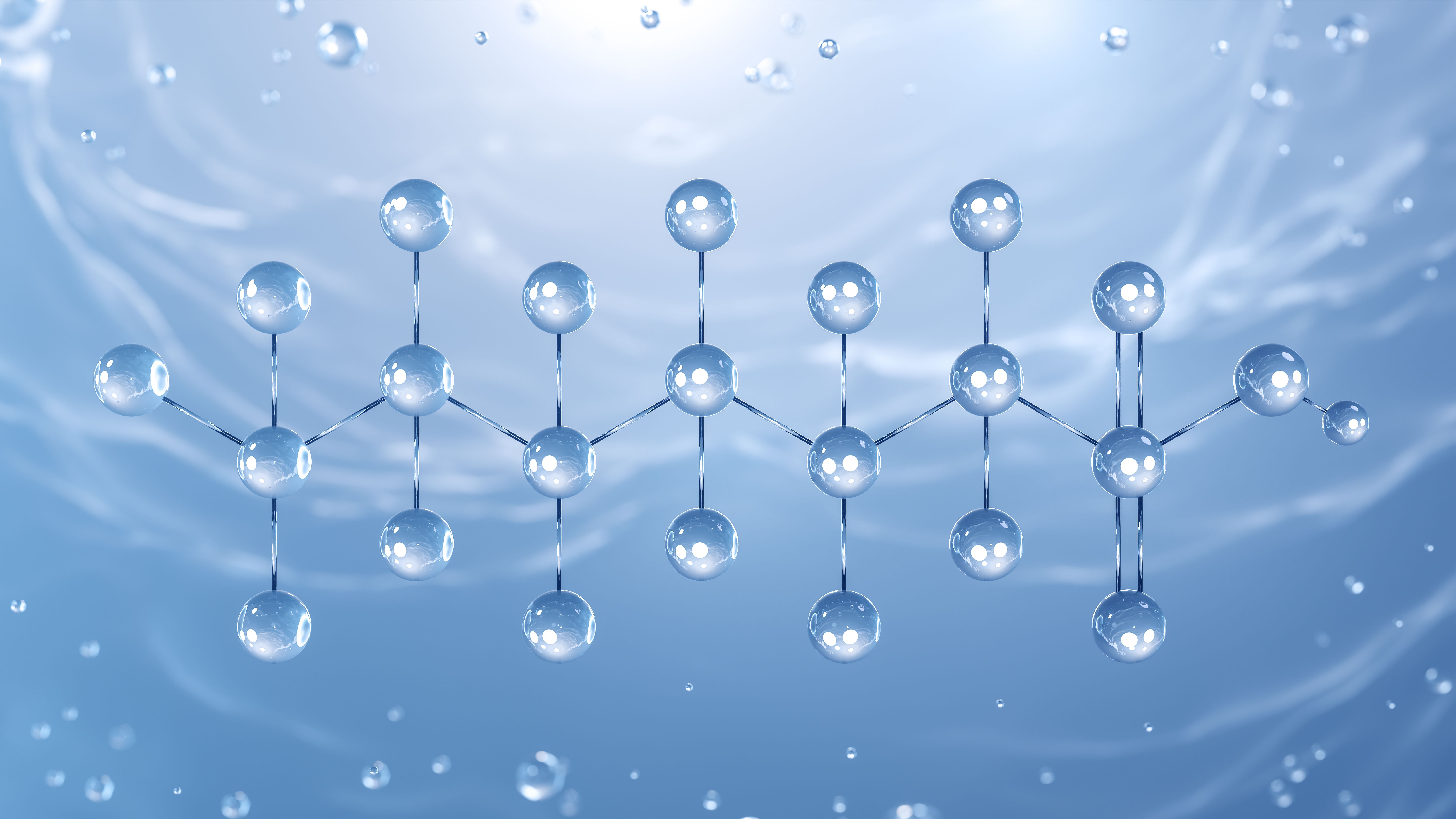 Perfluorohexanesulfonic acid molecular structure, 3d model molecule, PFHxS, structural chemical formula view from a microscope | Image Credit: © Сергей Шиманович - stock.adobe.com