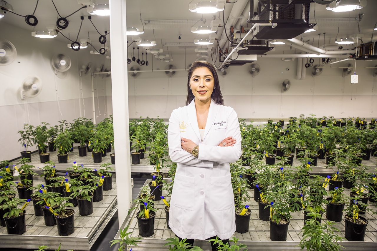 Priscilla Vilchis at her grow facility in Nevada.