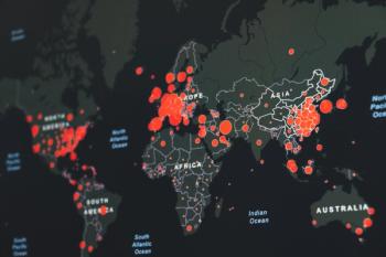 image of the world map with covid-19 outbreaks