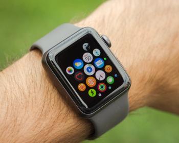 someone wearing a smart watch