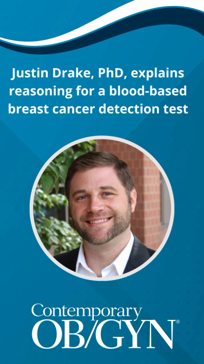 Justin Drake, PhD, explains reasoning for a blood-based breast cancer detection test