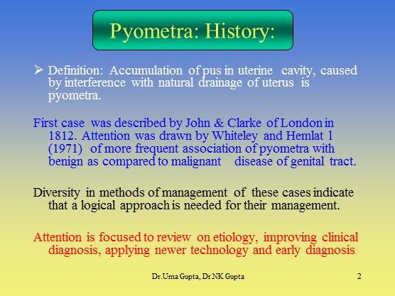 Pyometra: Diagnosis and Management