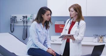 Doctor with patient