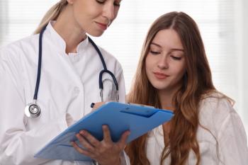 Doctor with patient