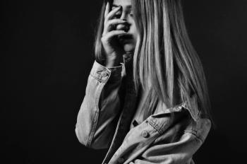 Adolescent teenager sad