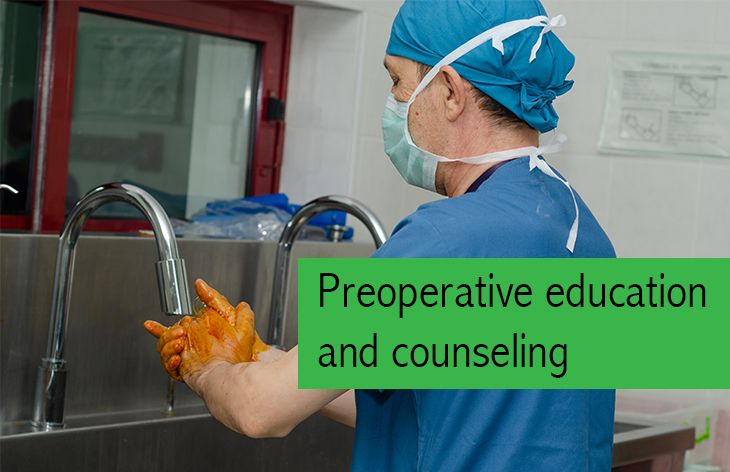 Preoperative education and counseling