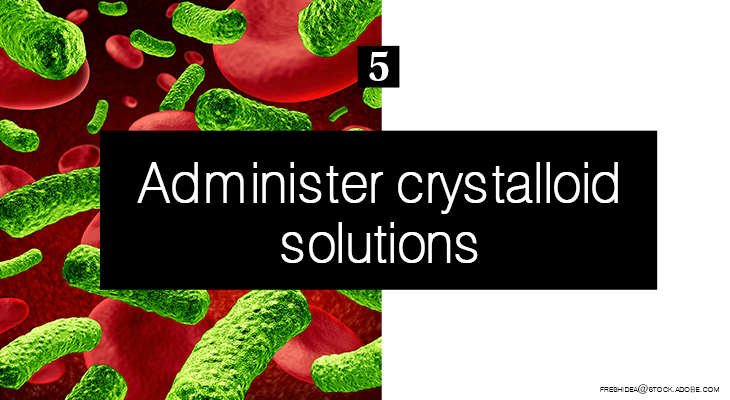 Administer crystalloid solutions