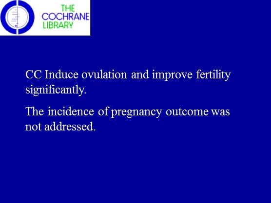PCO: Different Treatment Options for Different Indications