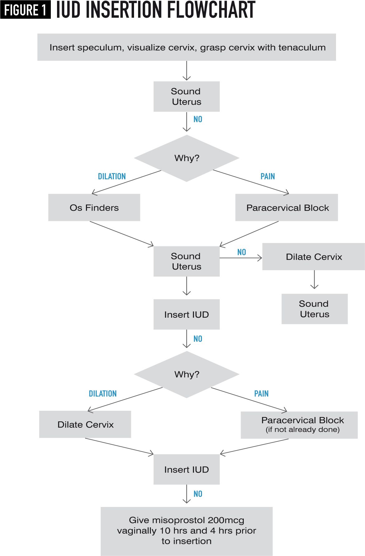 Flowchart: IUD insertion
