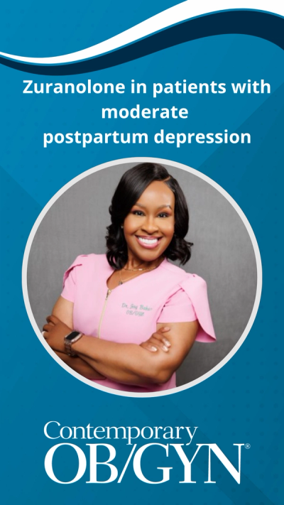 Zuranolone in patients with moderate postpartum depression