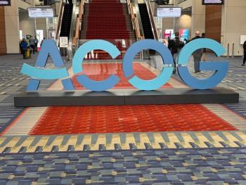 A sign of “ACOG” located at the base of the grand staircase at the Walter E. Washington Convention Center in Washington, D.C., home of the 75th Annual Clinical & Scientific Meeting | Image credit: Contemporary OB/GYN