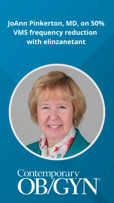 JoAnn Pinkerton, MD, on 50% VMS frequency reduction with elinzanetant