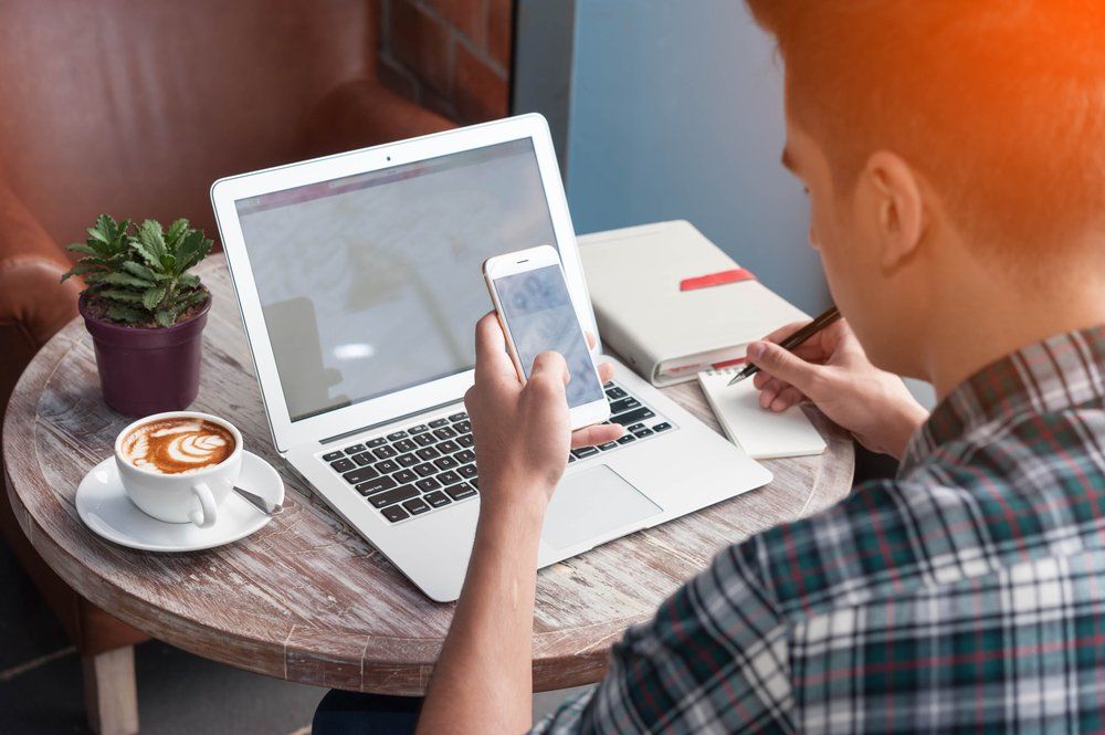 stock image of teen on multiple designs