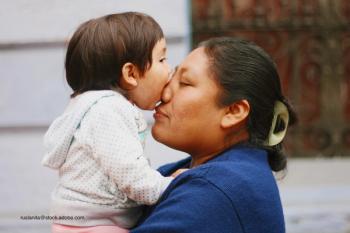 native mother and child