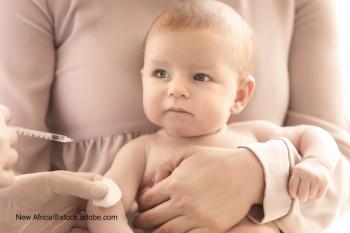 Baby on mother's lap