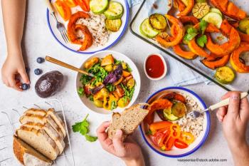 family eating a vegetable diet