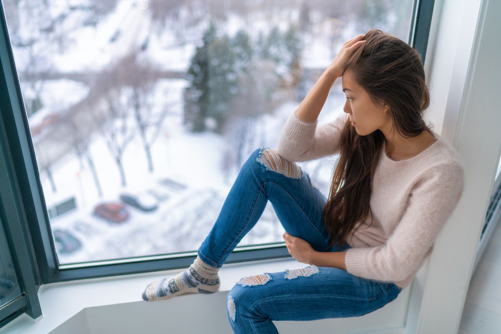 unhappy young woman