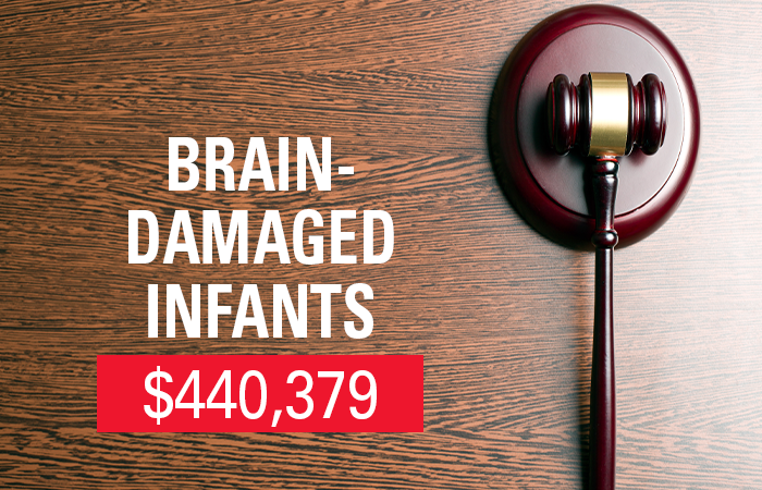 Brain-damaged infant