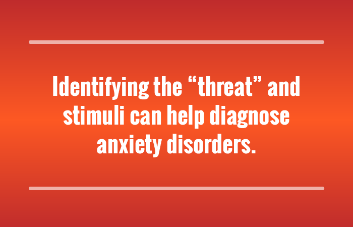 Identifying the "threat" can help anxiety disorder diagnosis