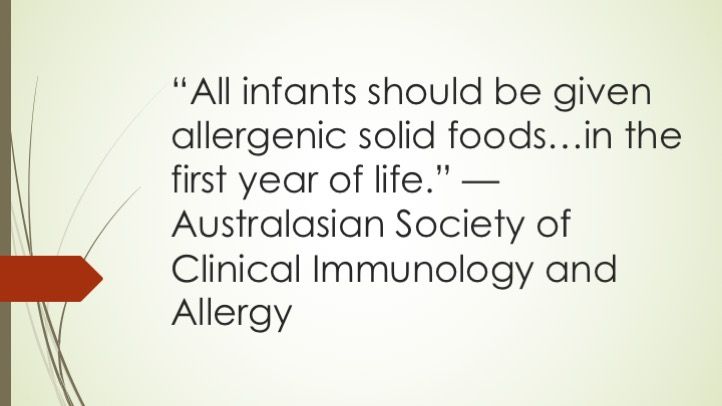 quote from the Australasian Society of Clinical Immunology and Allergy