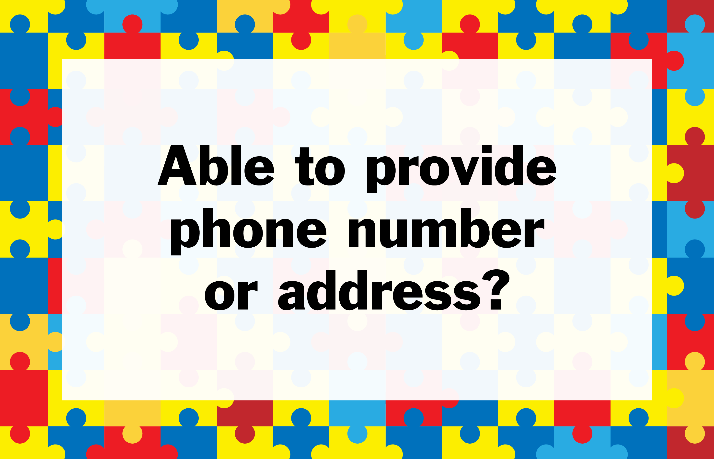 Able to provide phone number or address?