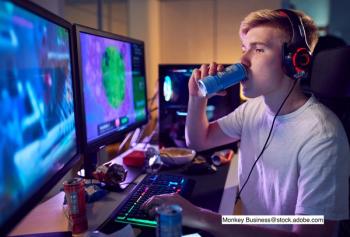 teen playing video games