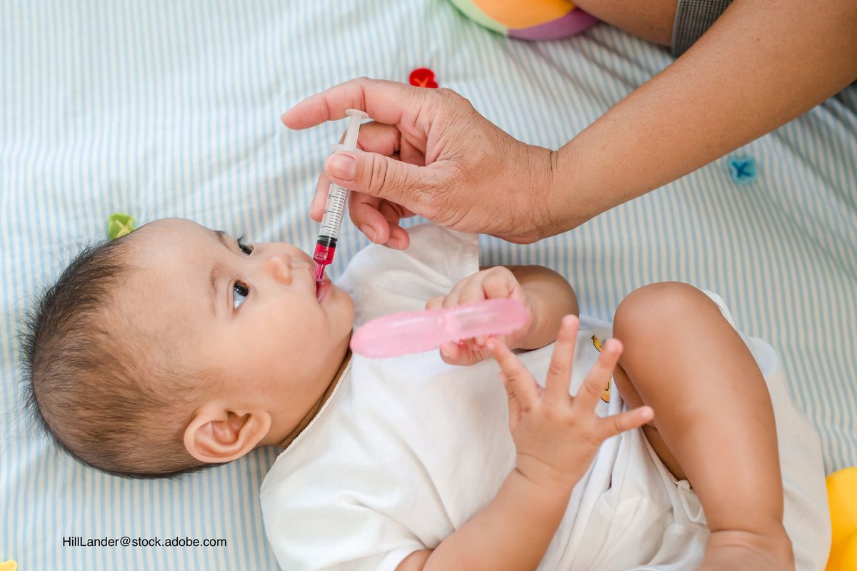 baby getting pain relief