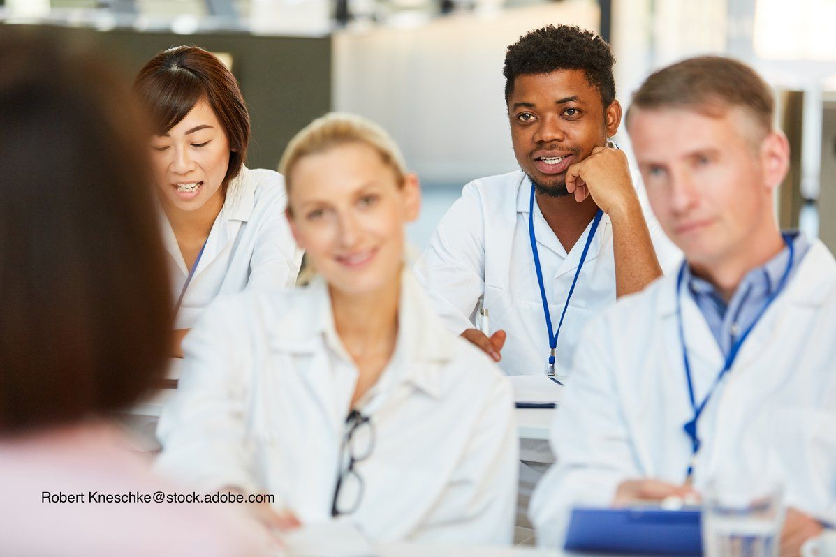 Doctors undergoing an educational experience