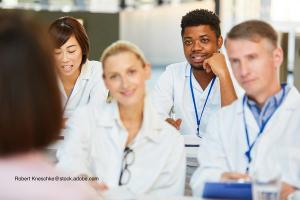 Doctors undergoing an educational experience