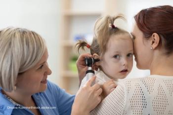 child getting ear exam