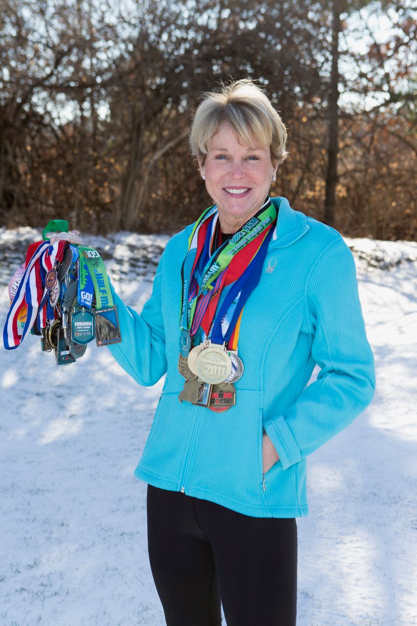 Teri Greige with medals