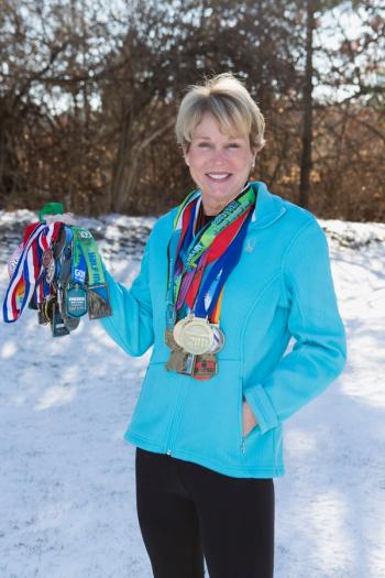 Teri Greige with medals