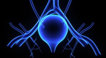 Illustration of a bladder in blue. 