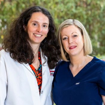 From left: DR. STEPHANIE H. GRECO and KELLY BAILEY, M.S.N., RN, OCN  PHOTOS BY KRISTA PATTON
