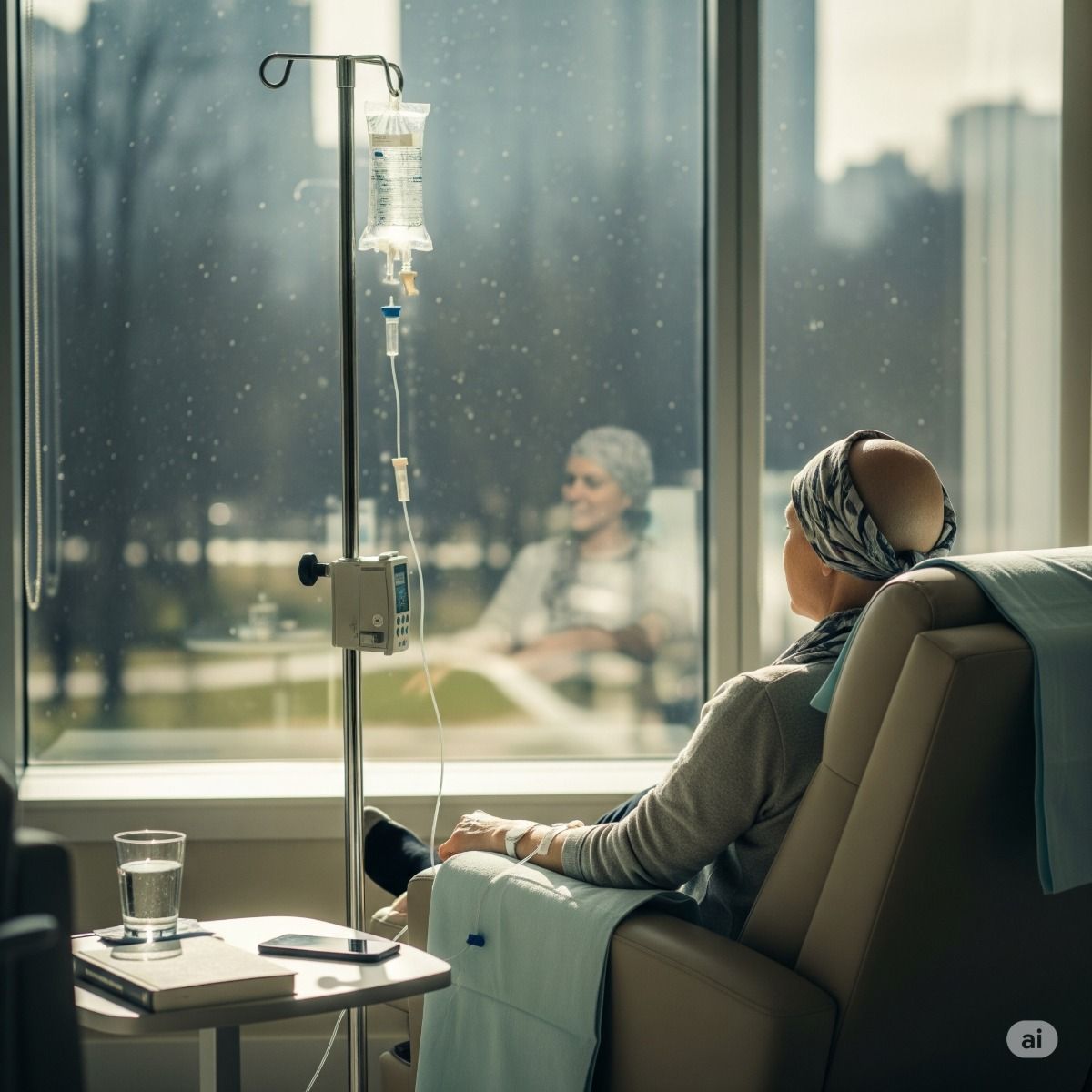 Image of a patient undergoing chemotherapy